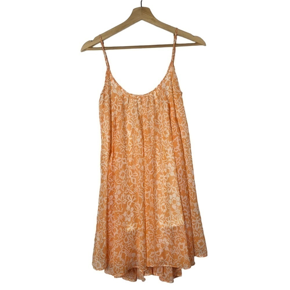 Show Me Your Mumu SMYM Orange Floral Slip Mini Dress S